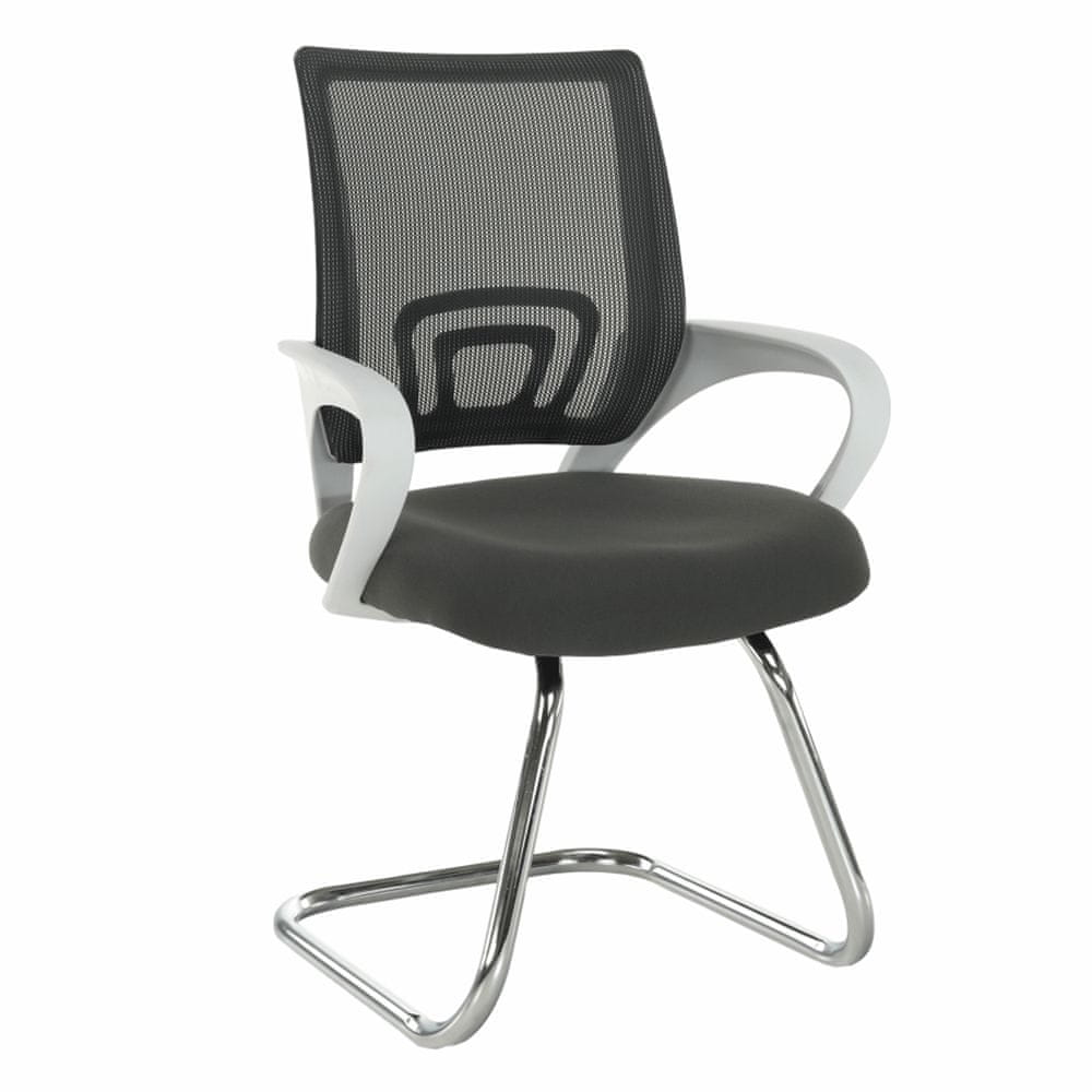 KONDELA Konferenčná stolička Sanaz Typ 3 - sivá / biela